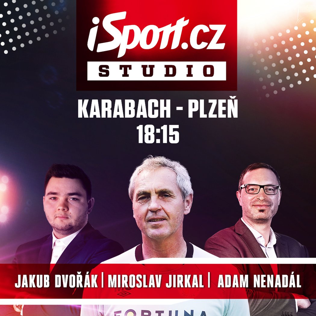 Sledujte studio iSport.cz k zápasu Karabach - Plzeň