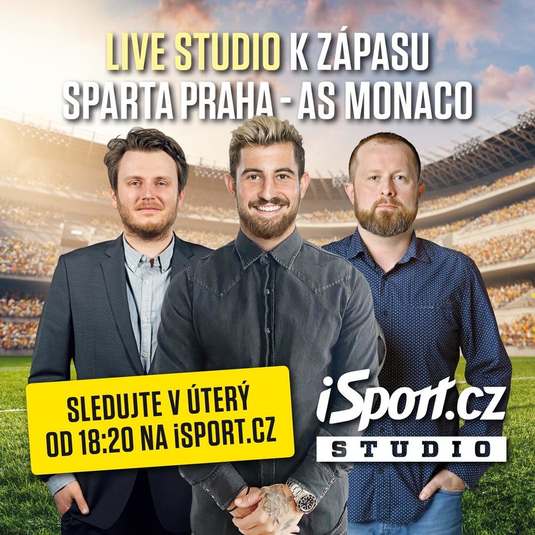 Nenechte si ujít studio k zápasu Sparta - AS Monako