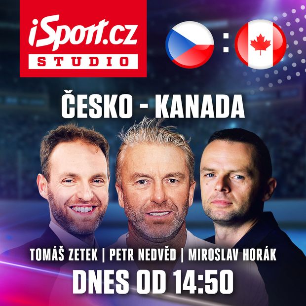 Sledujte dnes studio iSport.cz k utkání Česko - Kanada Sledujte dnes studio iSport.cz k utkání Česko - Kanada