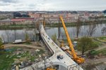 Dokončení stavebních prací na Štvanické lávce se blíží, hotovo by mělo být během první poloviny letošního roku