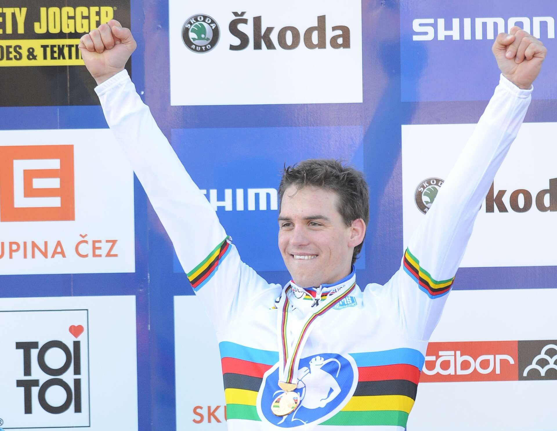 Zdeněk Štybar v roce 2010 vyhrál v Táboře cyklokrosové MS Zdeněk Štybar v roce 2010 vyhrál v Táboře cyklokrosové MS