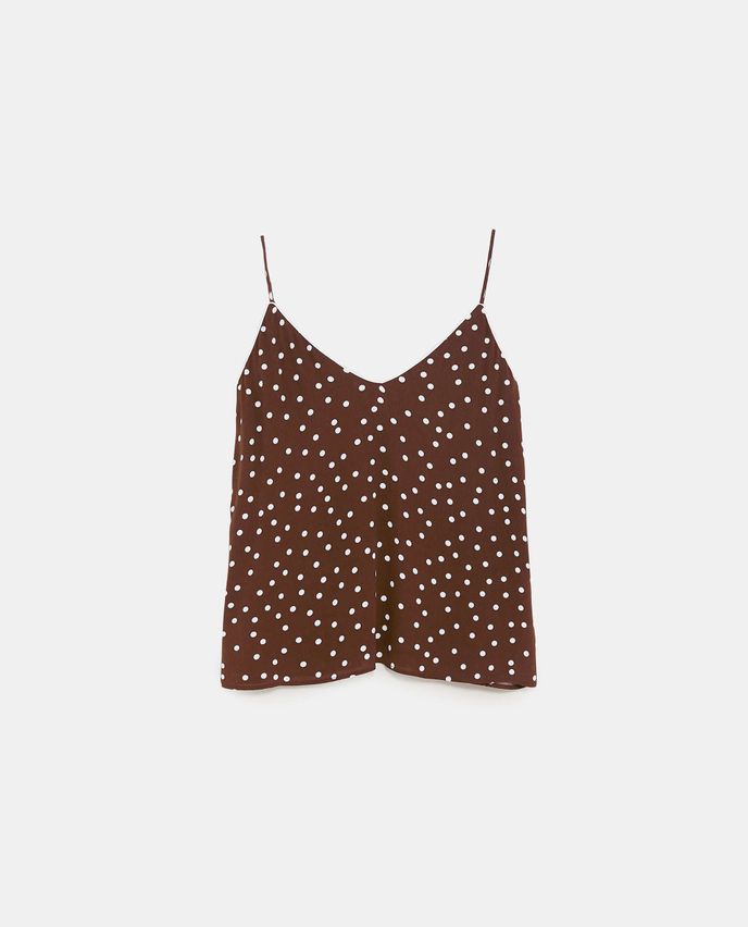 Top s puntíky, Zara, 599 Kč Top s puntíky, Zara, 599 Kč