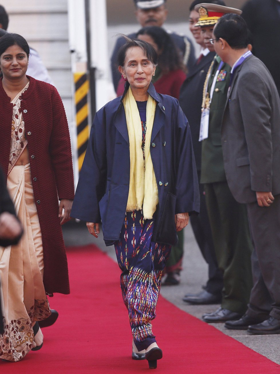 Barmská vůdkyně Su Ťij