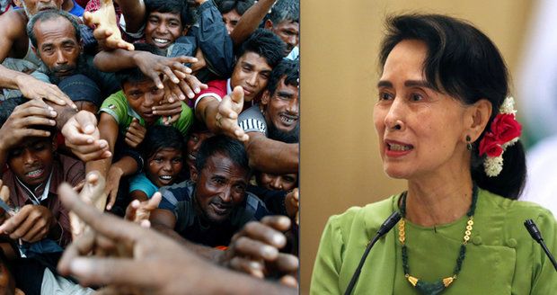 Exodus muslimů: Nositelka Nobelovky Su Ťij prolomila mlčení k uprchlické krizi Rohingů