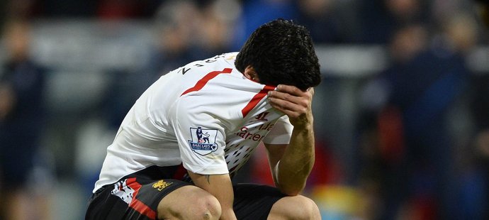 Útočník Luis Suárez oplakal remízu Liverpoolu na hřišti Crystal Palace 3:3.