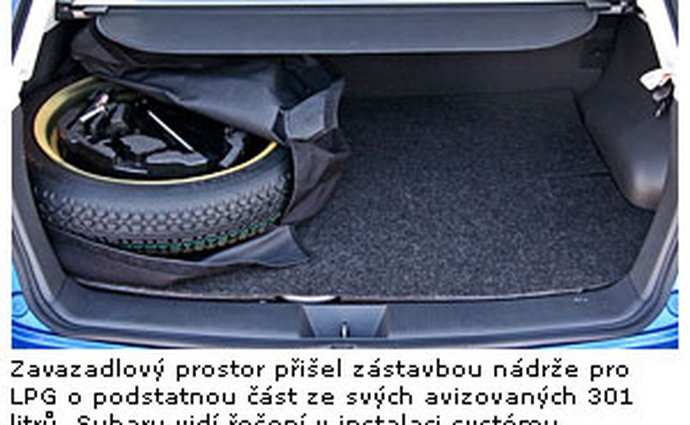 subaru lpg nizsistredni testy