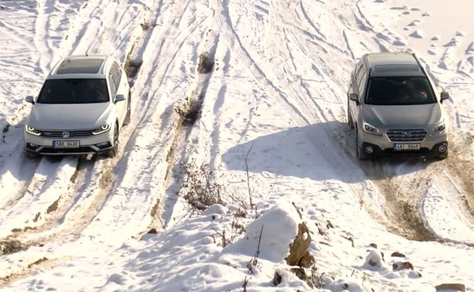 Video: Subaru Outback vs. VW Passat Alltrack v Hummer centru. Terénní sprint!