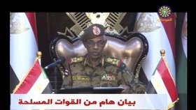 Zatčení prezidenta Bašíra oznámil ministr obrany.