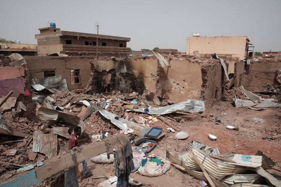 Pohled na zkázu v Súdánu (29. 4. 2023)