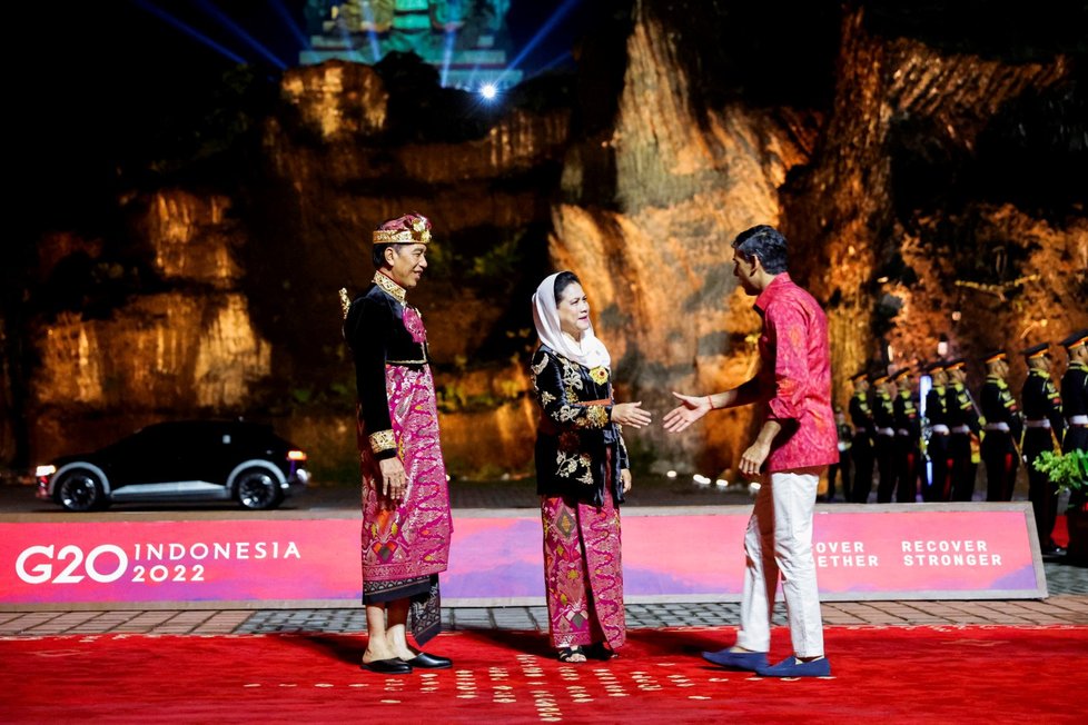 Summit G20 v Indonésii, Bali: britský premiér Rishi Sunak