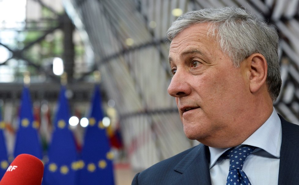 Summit EU v Bruselu: Antonio Tajani (30. 6. 2019)