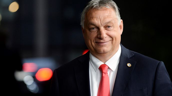 Maďarský premiér Viktor Orbán na evropském summitu v Bruselu