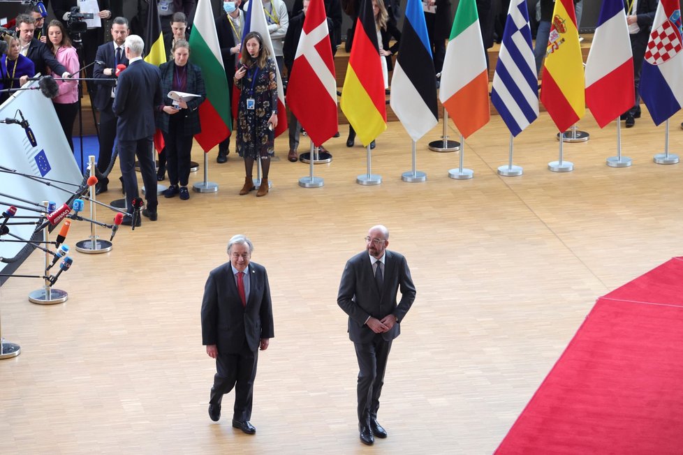 Summit v Bruselu: První momenty setkání lídrů (23.3.2023)