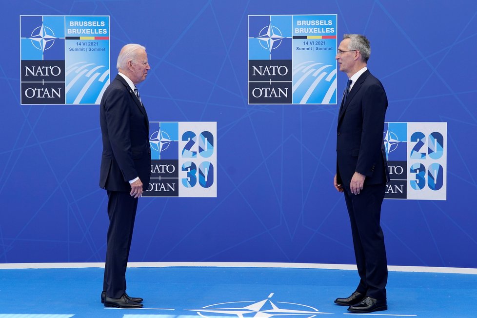 Summit NATO v Bruselu: Joe Biden a Jens Stoltenberg (14.6.2021)