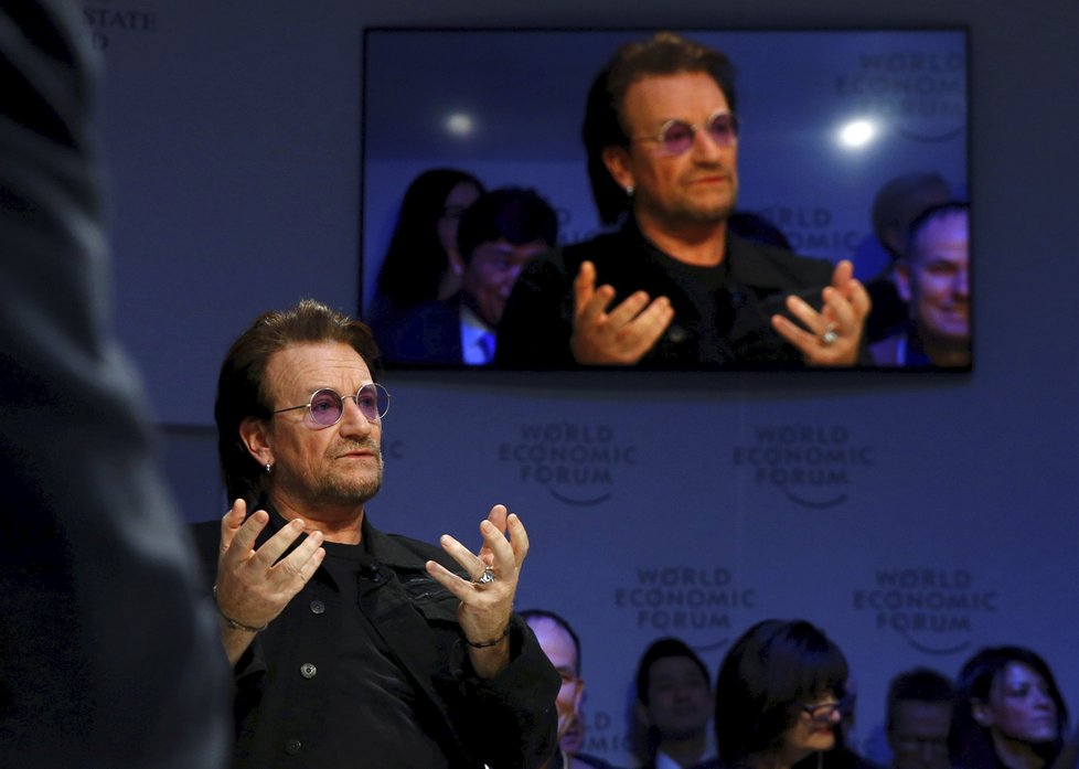 Davos 2019: Bono Vox, zpěvák U2