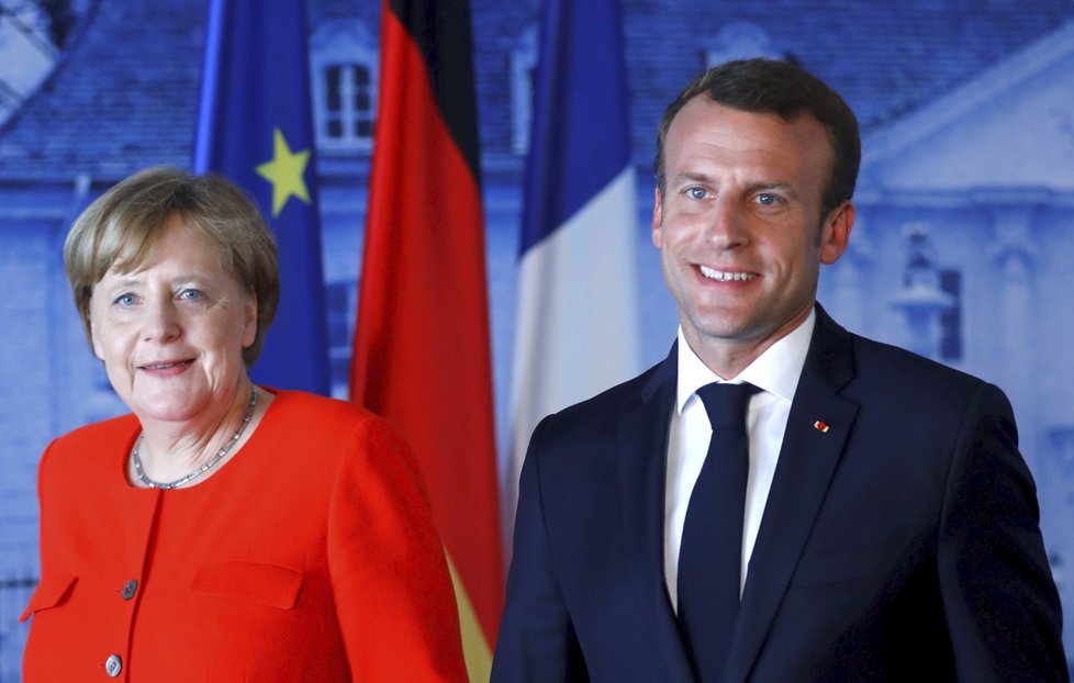 Merkelová a Macron, Summit EU o migraci, 27. 6. 2018