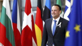 Irský premiér Taoiseach Leo Varadkar na summitu EU o migraci, 27. 6. 2018