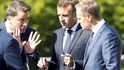 Summit lídrů EU v Salcburku. Na snímku lucemburský premiér Xavier Bettel, francouzský prezident Emmanuel Macron a předseda Evropské rady Donald Tusk.