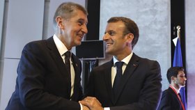 Summit lídrů EU v Salcburku. Na snímku francouzský prezident Emmanuel Macron a český premiér Andrej Babiš.