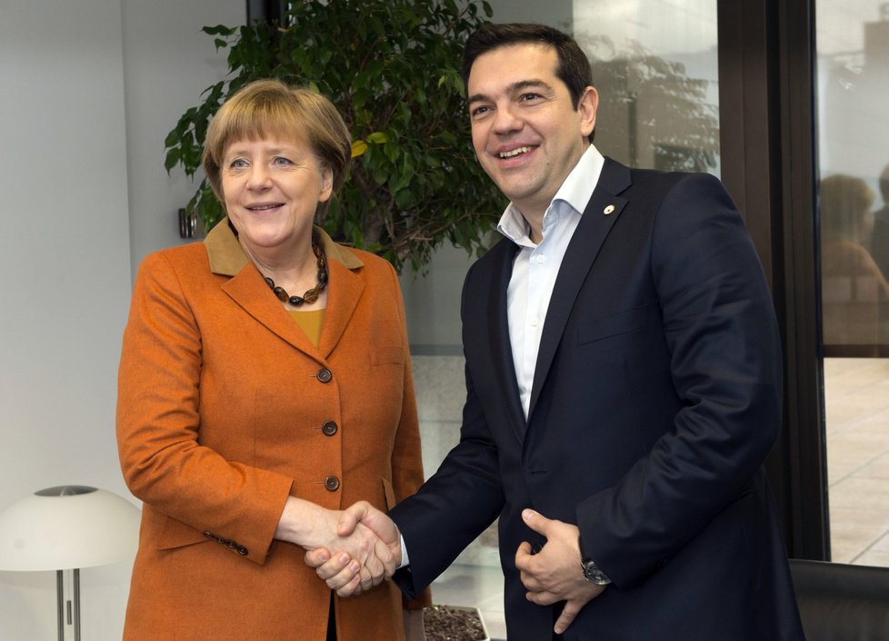 Řecký premiér Tsipras s kancléřkou