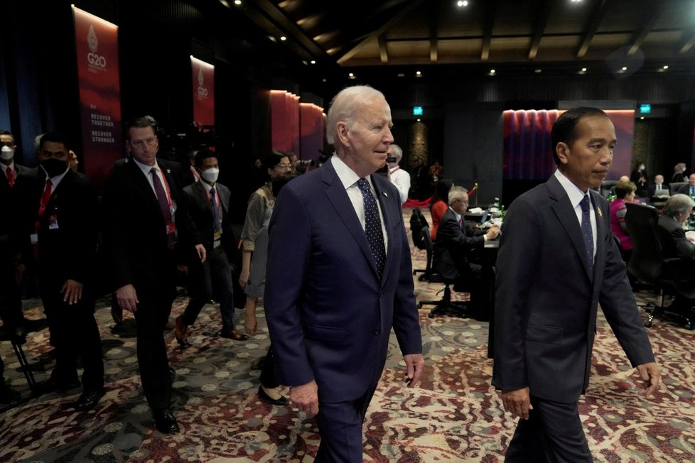 Summit G20 v Indonésii: Americký prezident Joe Biden