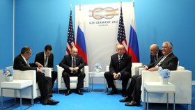 Rusko-americké jednání na summitu G20 v Hamburku (7. 7. 2017)