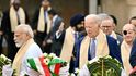 Summit G20 v Indii: Lídři uctili památku indického bojovníka za nezávislost Gándhího, (10.09.2023).