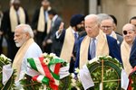 Summit G20 v Indii: Lídři uctili památku indického bojovníka za nezávislost Gándhího (10. 9. 2023).