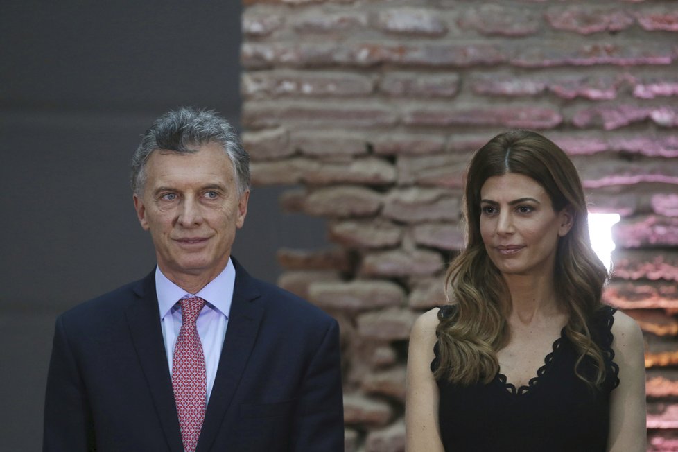 Argentinský prezident Mauricio Macri a první dáma Juliana.