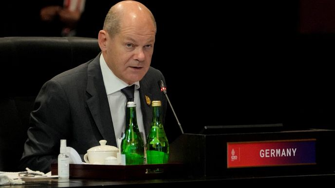 Summit G20 v Indonésii: Německý kancléř Olaf Scholz (15.11.2022)