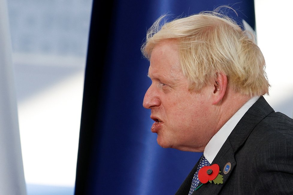 Summit ekonomik G20 v Římě: britský premiér Boris Johnson