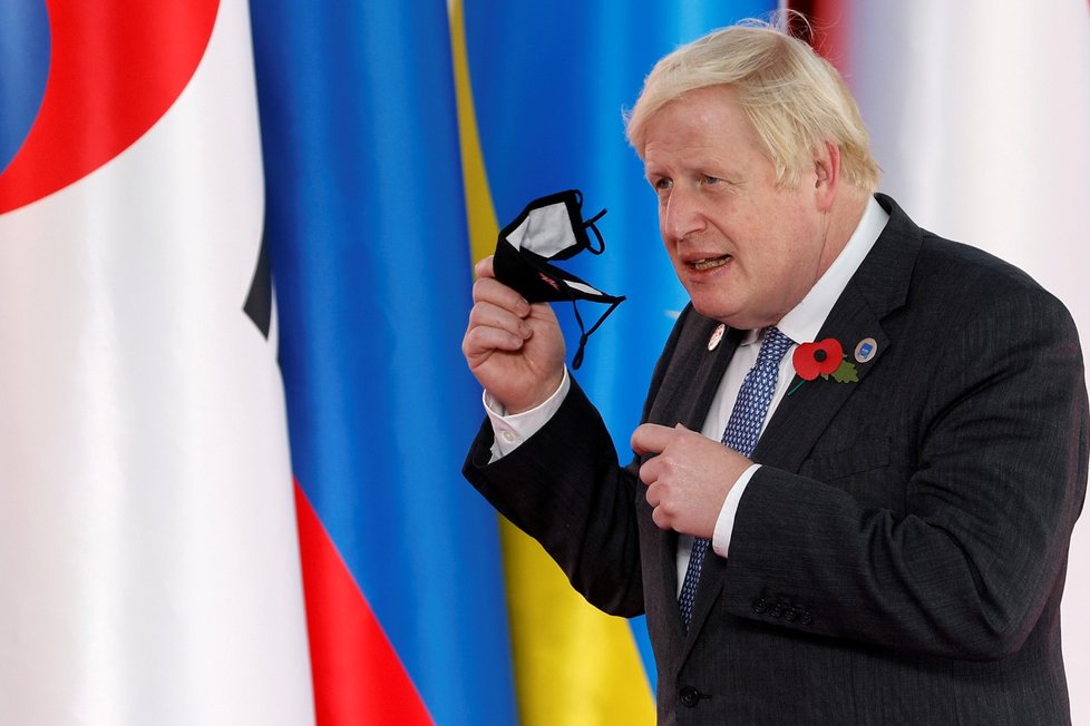Summit ekonomik G20 v Římě: britský premiér Boris Johnson