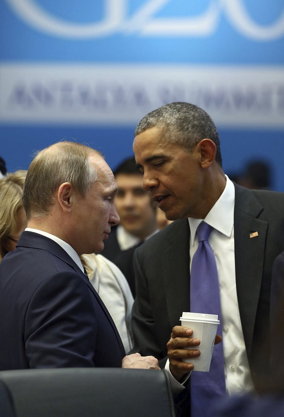 Summit G20 v Turecku: Vladimir Putin a Barack Obama