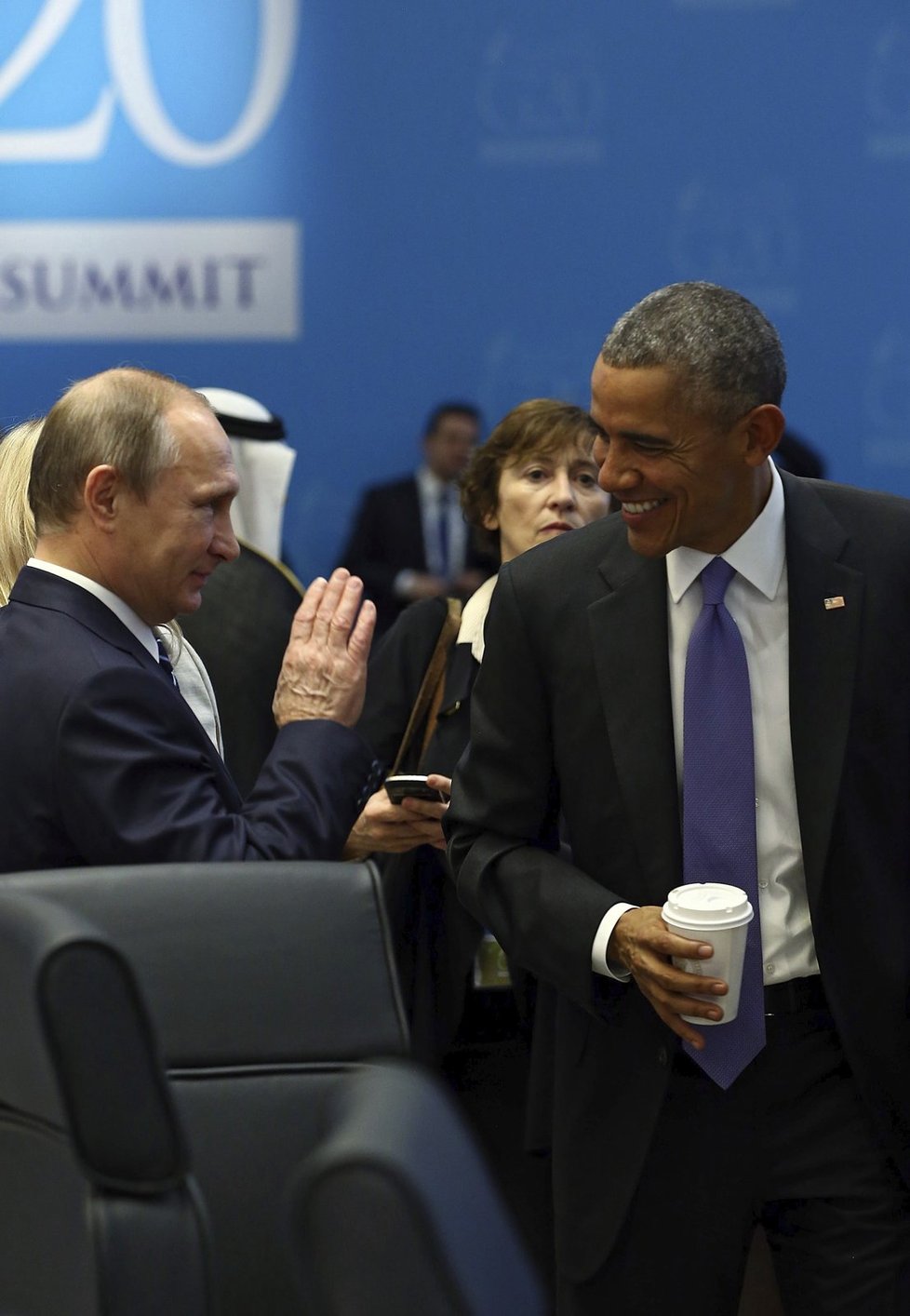 Summit G20 v Turecku: Vladimir Putin a Barack Obama