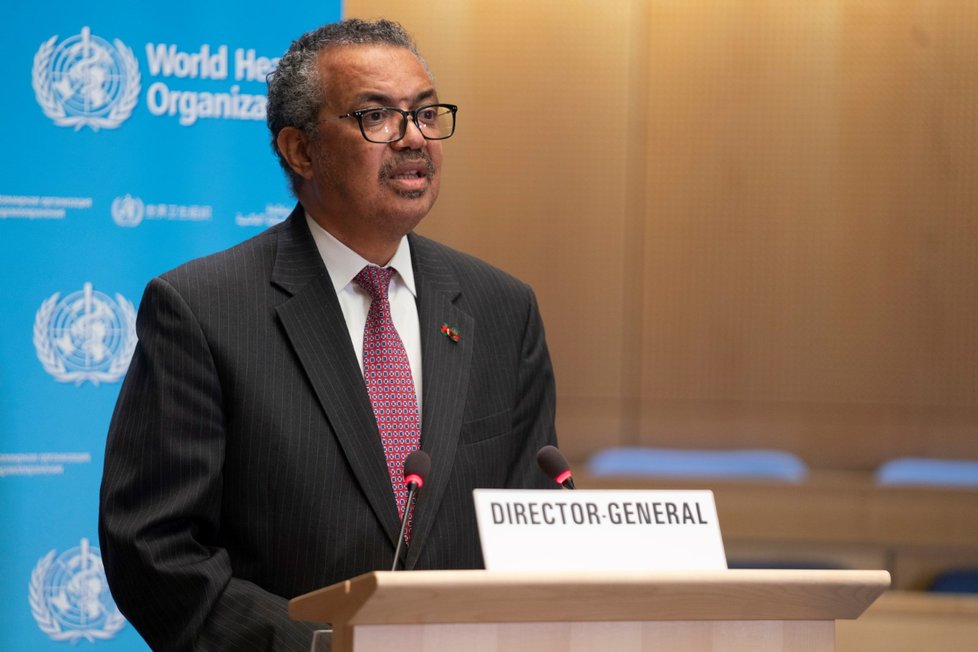 Generální ředitel Světové zdravotnické organizace (WHO) Tedros Adhanom Ghebreyesus