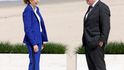 Britský ministerský předseda Boris Johnson se svou manželkou Carrie Johnsonovou na summitu G7 v anglickém Cornwallu (12. 6. 2021).