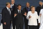 Summit G7 projednával obchodní války i krizi kolem Íránu: Americký prezident Donald Trump, francouzský prezident Emmanuel Macron a německá kancléřka Angela Merkelová (26. 8. 2019)