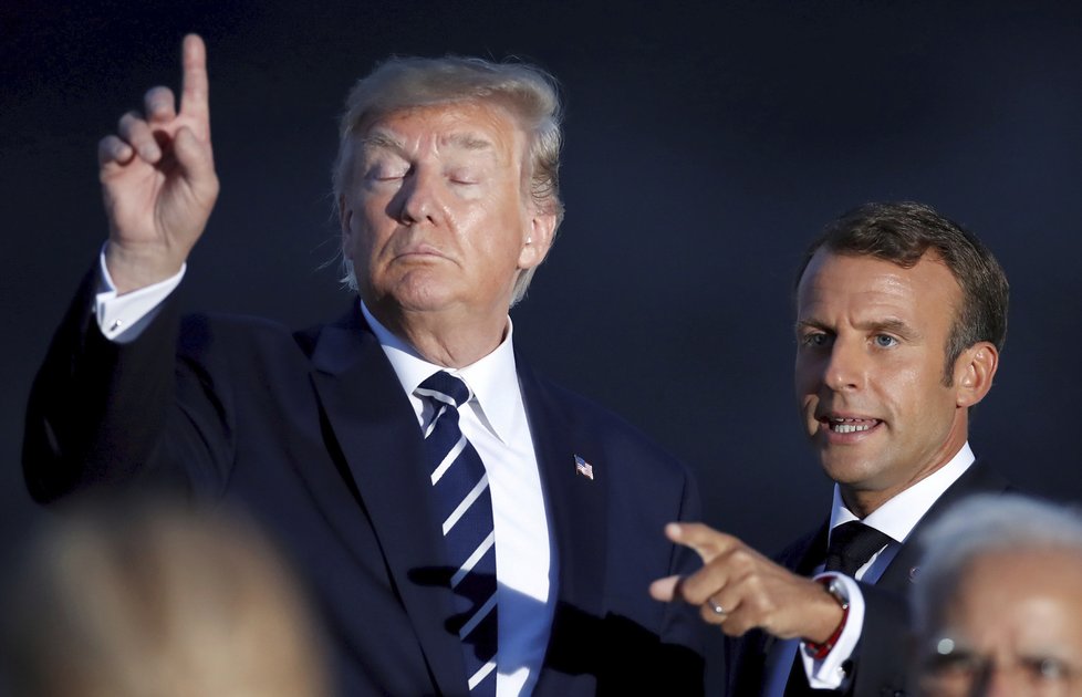 Summit G7 projednával obchodní války i krizi kolem Íránu: Americký prezident Donald Trump s francouzským prezidentem Emmanuelem Macronem (26. 8. 2019)
