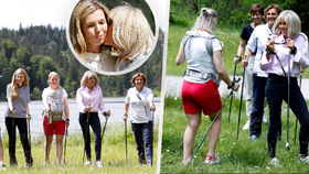 Manželky mocných vyrazily na túru: Johnsonová i Macronová ve sportovním zdolávaly Alpy