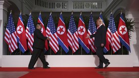 Historický summit KLDR-USA zahájilo potřesení rukou dvou osobností: Amerického prezidenta Donalda Trumpa a severokorejského vůdce Kim Čong-una.