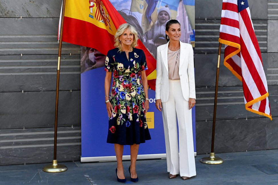 Summit NATO v Madridu: Jill Bidenová a královna Letizia