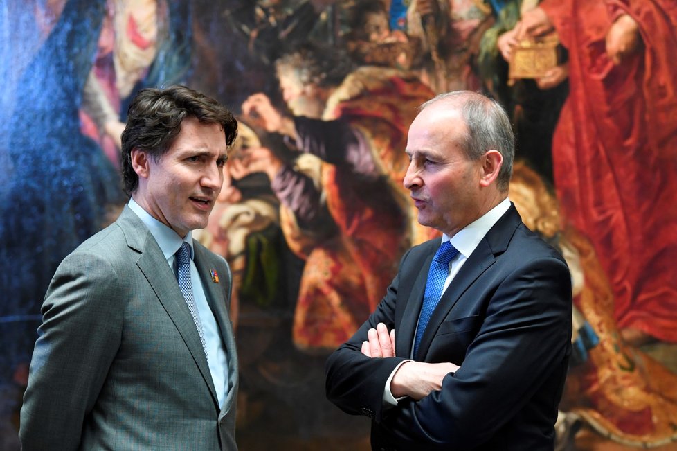 Trudeau a irský premiér Micheal Martin. (Summit NATO, 29. 6. 2022)