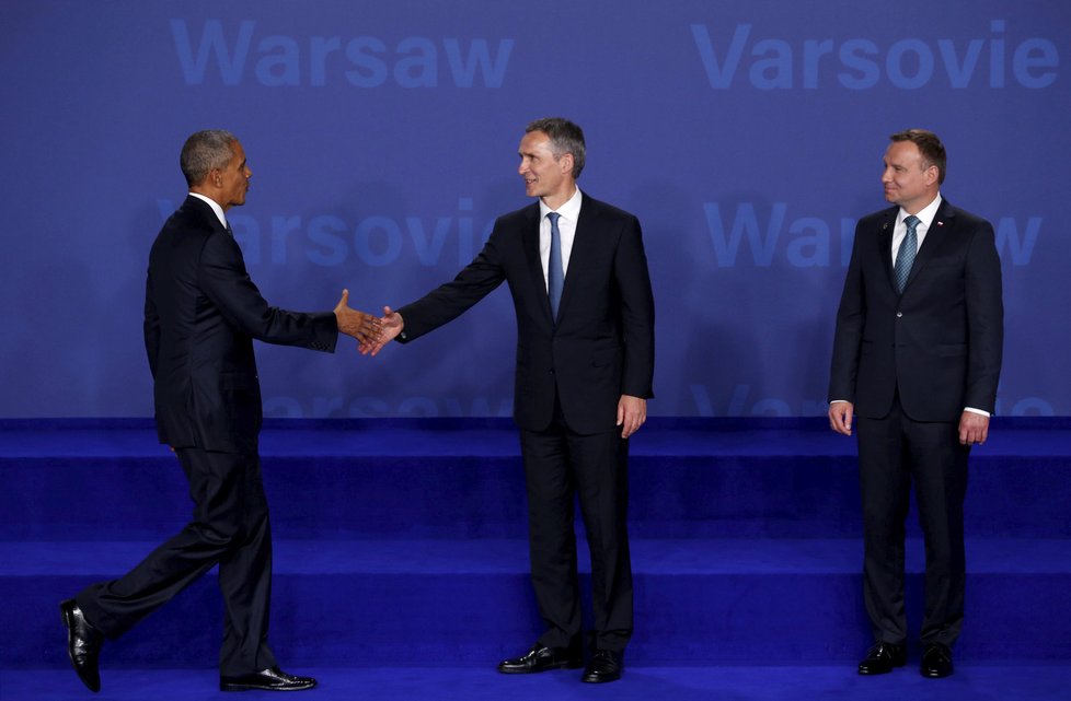 Summit NATO ve Varšavě: Přivítání Baracka Obamy