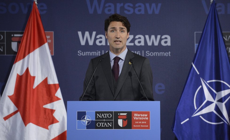 Summit NATO ve Varšavě, den II: Kanadský premiér Justin Trudeau