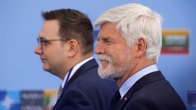 Jan Lipavský a Petr Pavel na summitu NATO (11. 7. 2023)