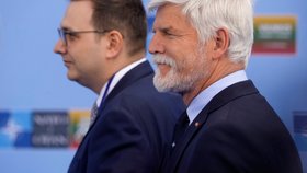 Jan Lipavský a Petr Pavel na summitu NATO (11. 7. 2023)