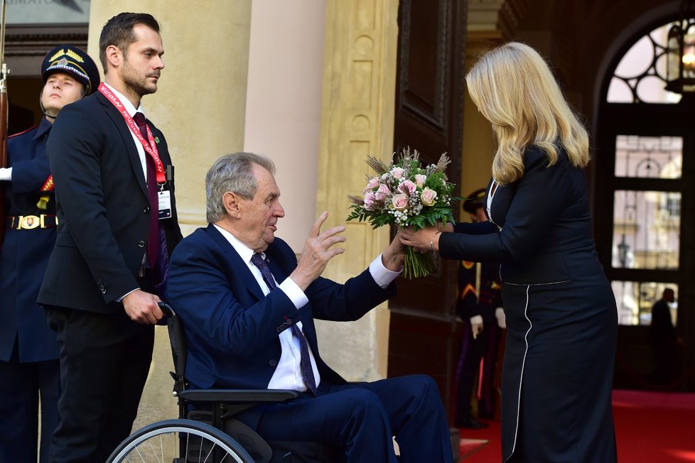 Miloš Zeman na Slovensku: Summit prezidentů V4 s Dudou, Novákovou a Čaputovou (11.10.2022)