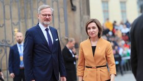 Supersummit v Praze: Petr Fiala a moldavská prezidentka Maia Sanduová.