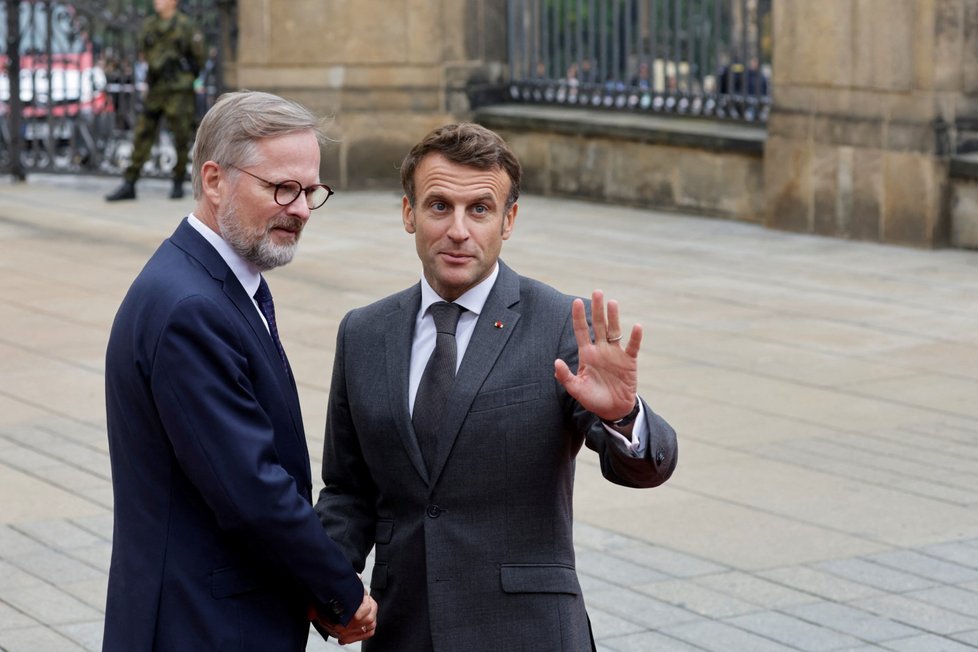 Supersummit v Praze: Petr Fiala a a francouzský prezident Emmanuel Macron