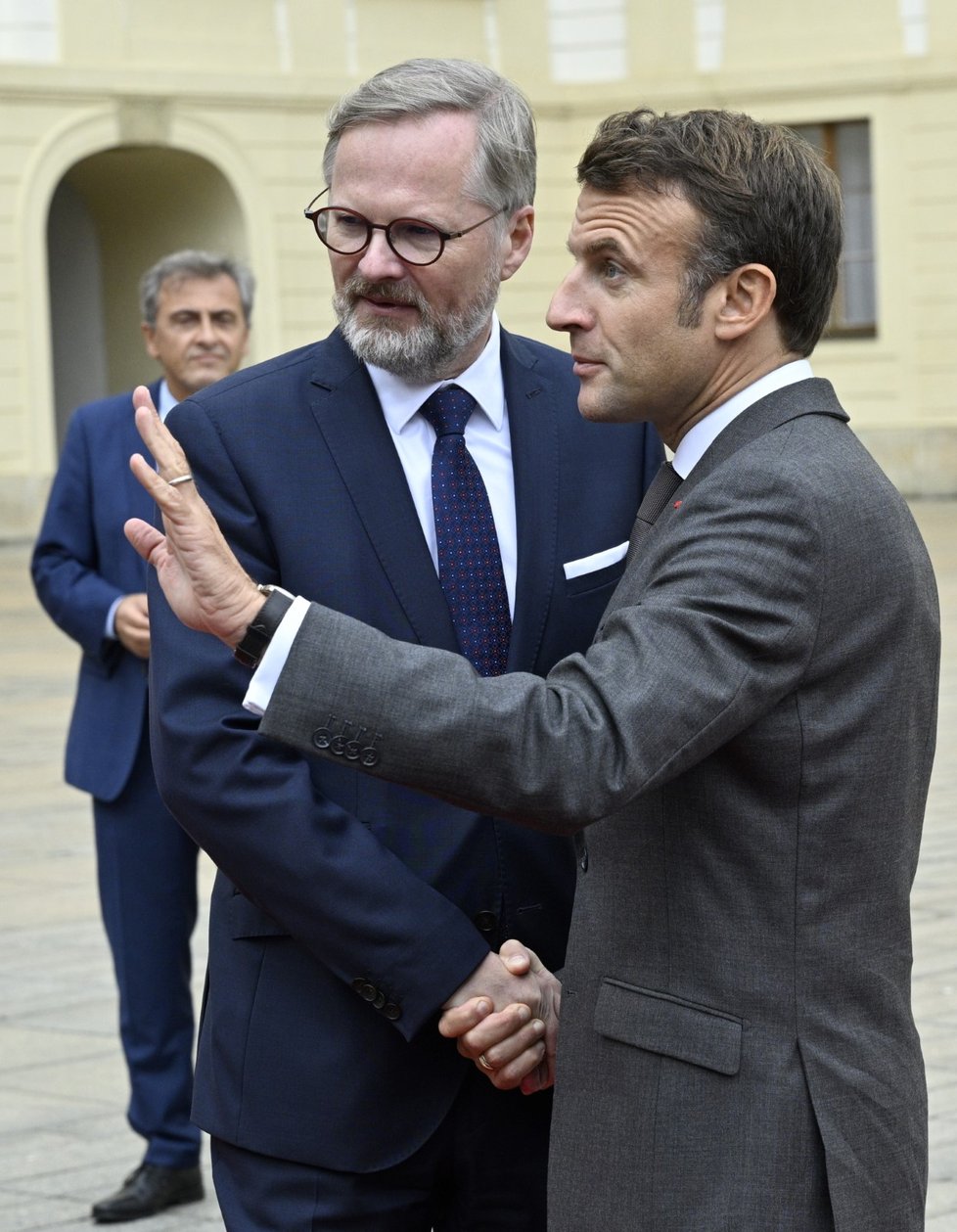 Supersummit v Praze: Petr Fiala a a francouzský prezident Emmanuel Macron.